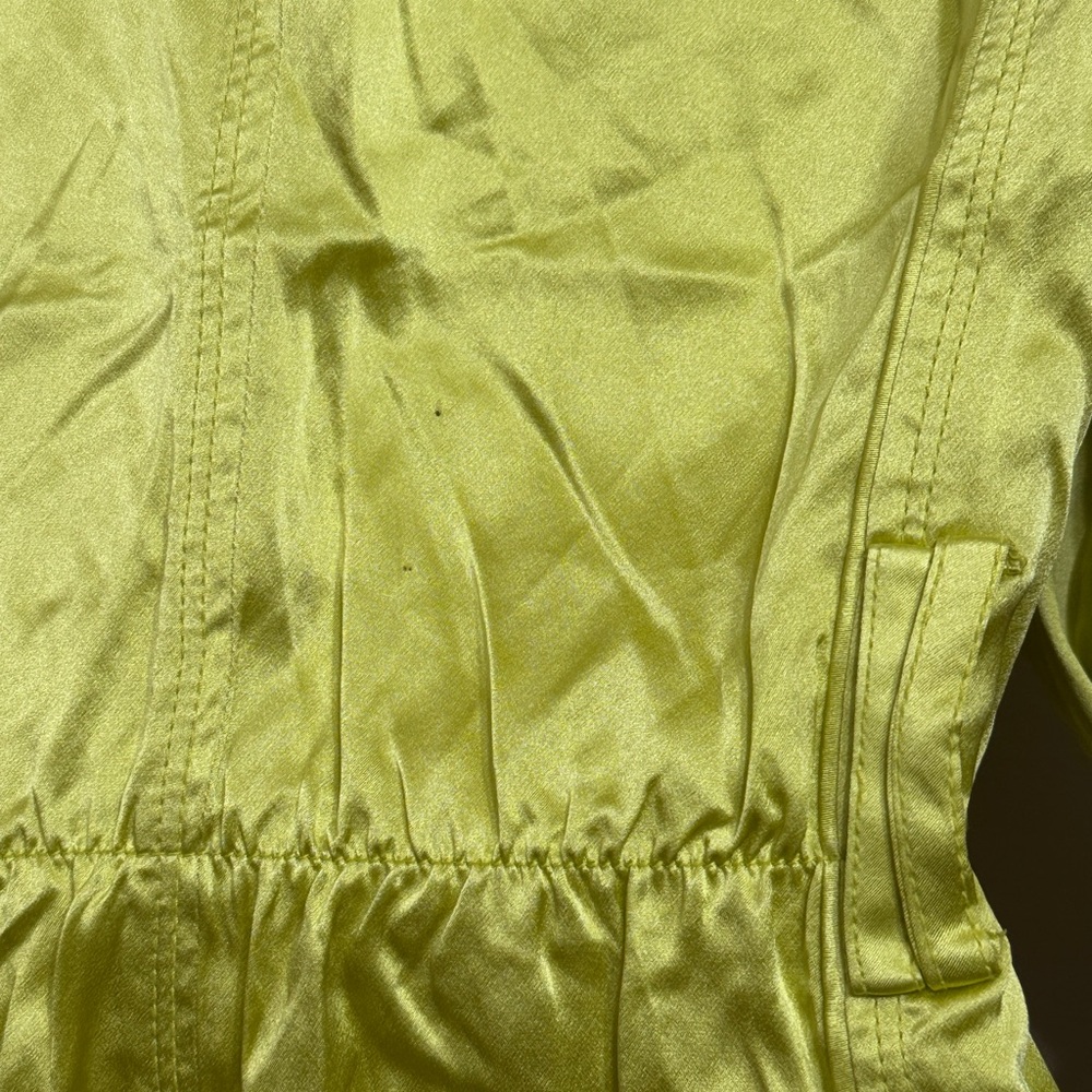FLAWED - Jon Green Silk Button Belted Long Sleeve Collared Jacket - Picture 4 of 7